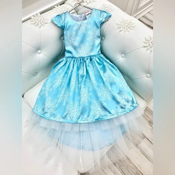 Mia Belle Girls | Dresses | Satin Snowflake Hilow Dress | Poshmark